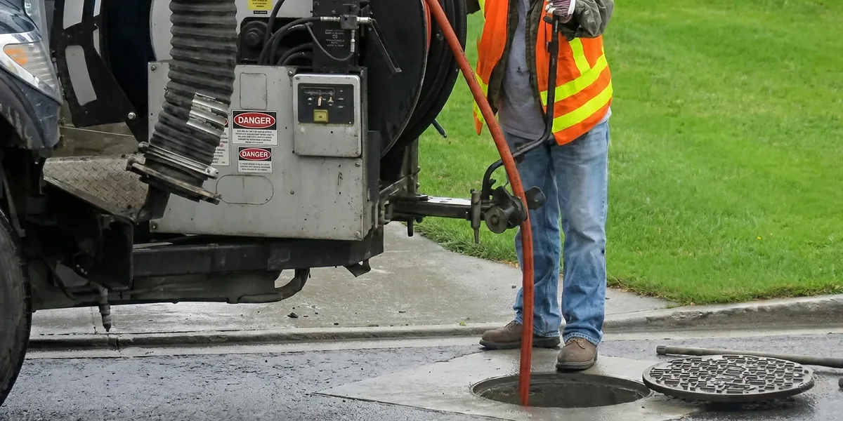 sewage clean up professionals using industrial equipment to remove contaminated wastewater in Miami, FL